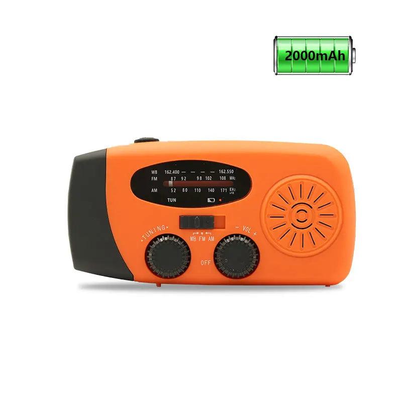 Radio de emergencia solar portátil multifuncional