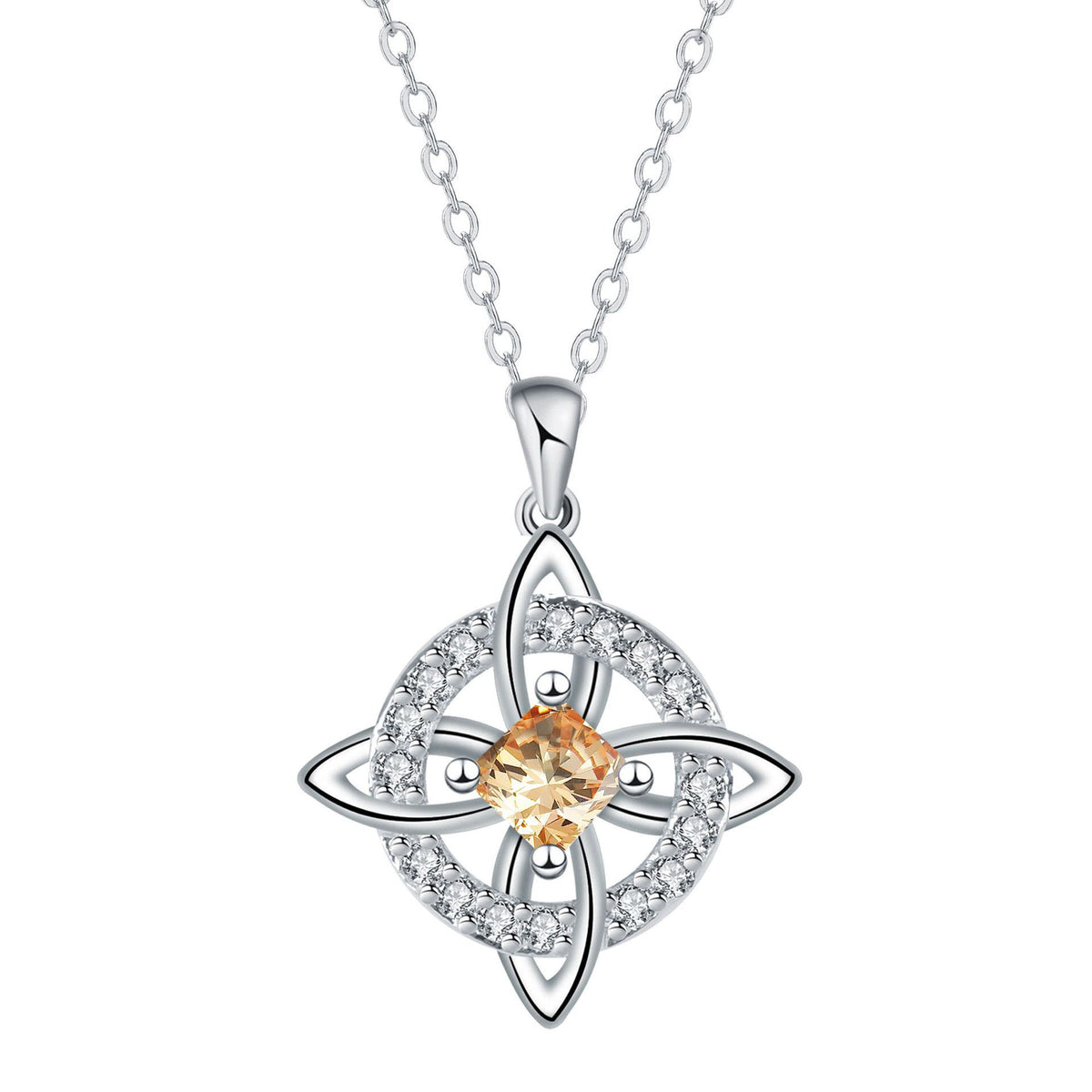 ✨🔮Collar místico de nudo de bruja con piedra de nacimiento 💞 Protege a tus seres queridos