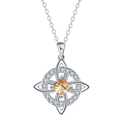 ✨🔮Collar místico de nudo de bruja con piedra de nacimiento 💞 Protege a tus seres queridos
