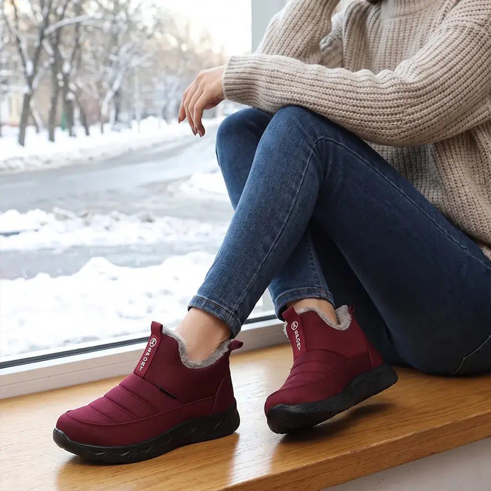 【35-41】Nuevas botas de invierno para mujer: botas de nieve casuales, aislantes, gruesas y cálidas para mamás.