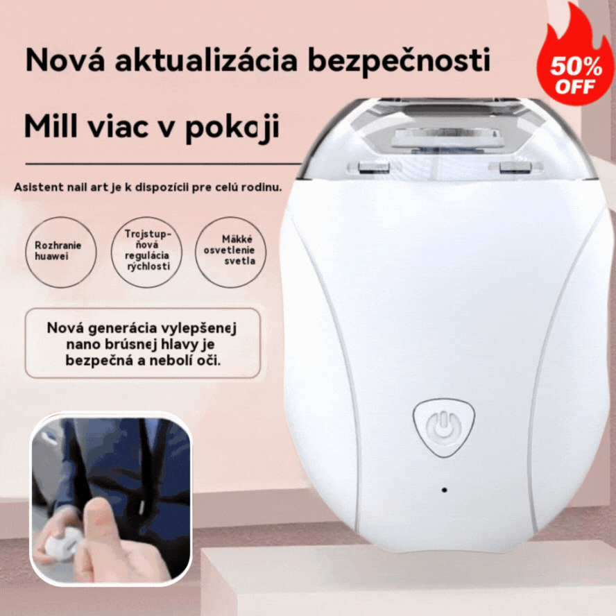 💅 ✨ Nová verze 2025! Automatický pilník na nehty – bezpečná a šetrná péče o nehty 👶🔧
