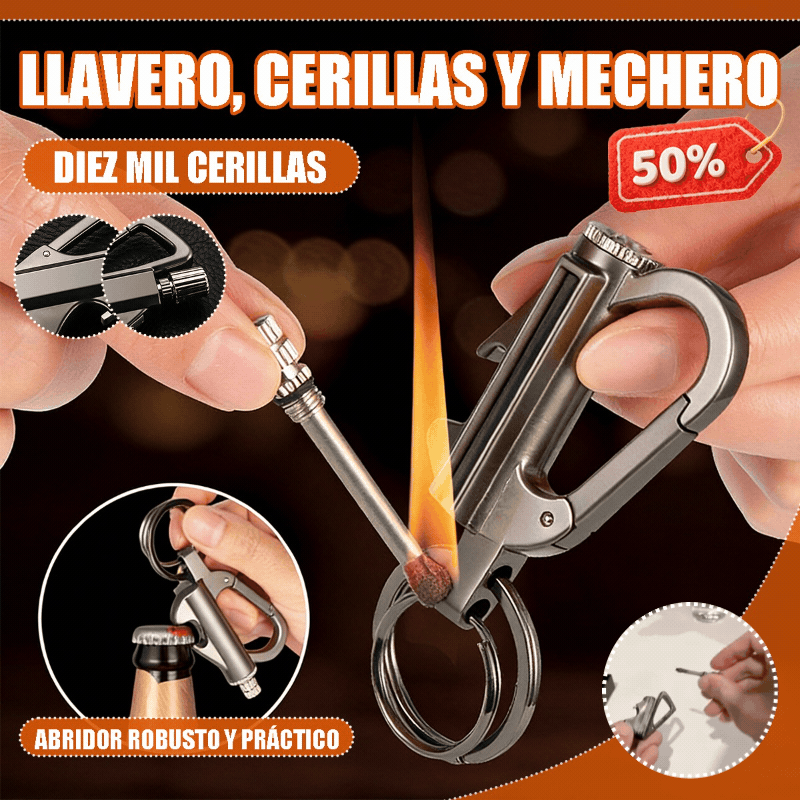 ✨Encendedor Infinity de combinación permanente con abridor de botellas y multiherramienta para llavero