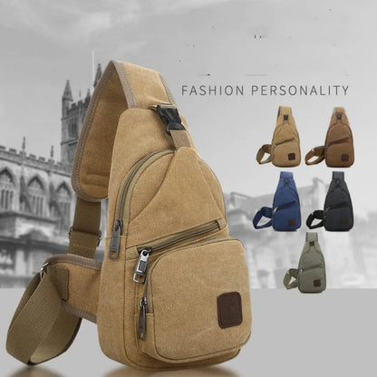 Bolso Bandolera Hombre Impermeable, Mochila Pecho Multifuncional con Múltiples Compartimentos para Viaje y Uso Diario