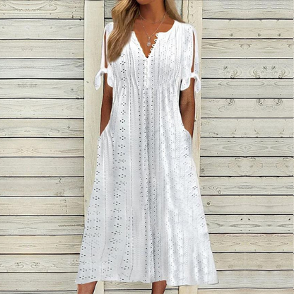 💗🌼【Valoare excelentă】【S-5XL】Rochie simplă de primăvară 2025, în culoare uni, la modă, confortabilă și respirabilă 
