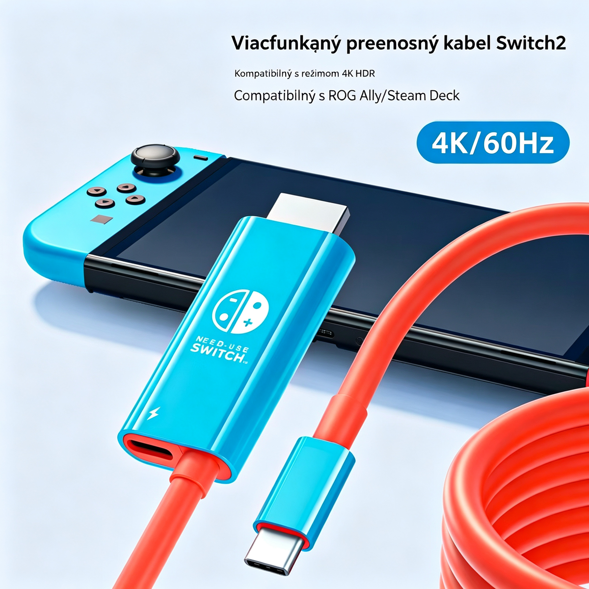 🔥 50% ZĽAVA NA OBMEDZENÝ ČAS 🔥 Adaptérový kábel USB-C na HDMI pre Switch