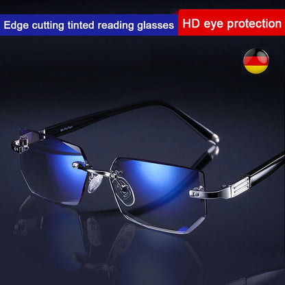 🧐👓️Okuliare na čítanie, diamantom brúsené okraje, modré svetlo blokujúce oči