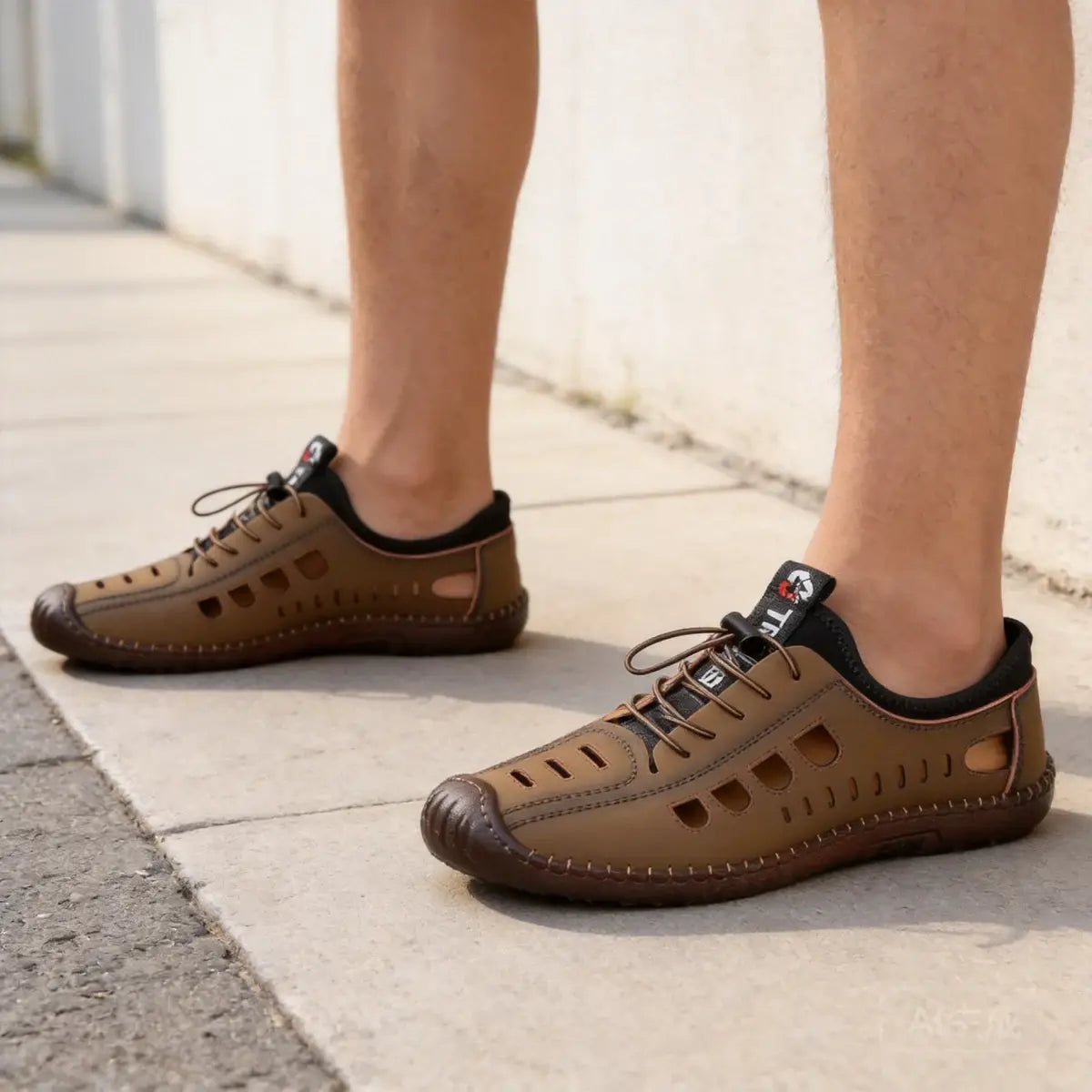 🔥✨【Tallas 39-44】Sandalias de hombre de cuero genuino hechas a mano con diseño calado