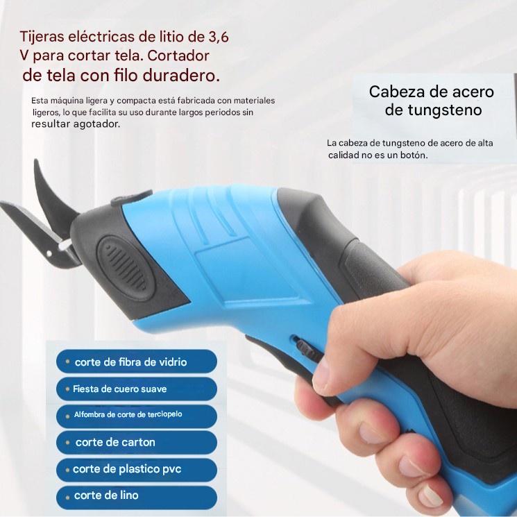 Nuevas tijeras eléctricas para cortar telas y alfombras con indicador de potencia.