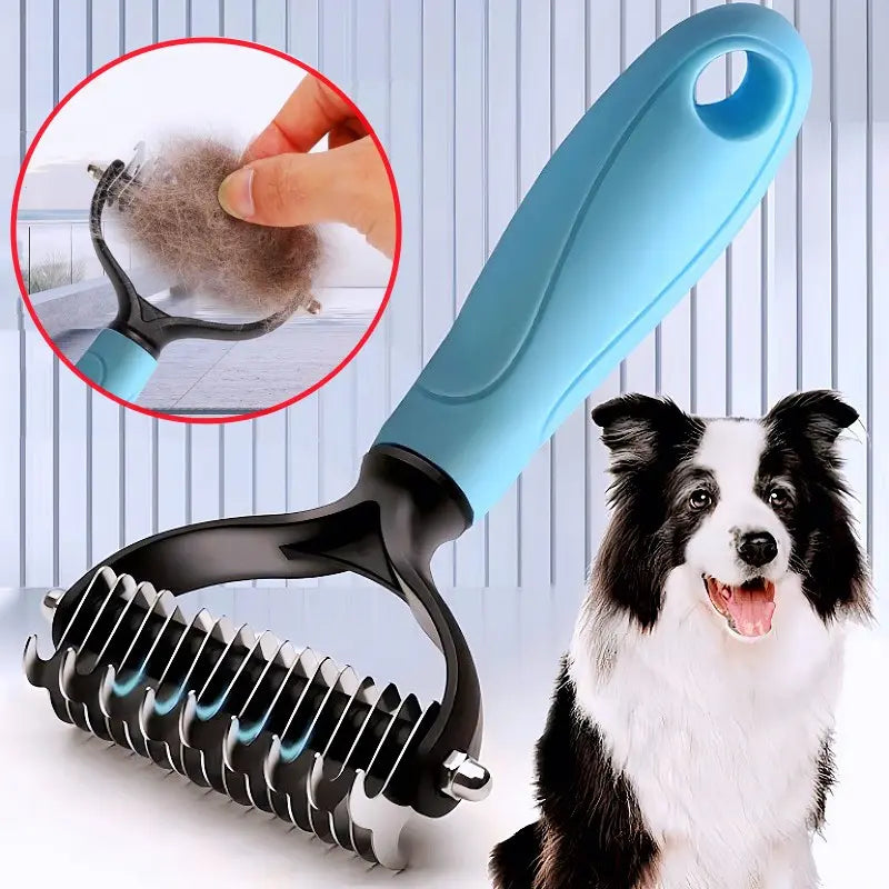 【compre uno y llévese otro gratis】🐾 Herramienta profesional para eliminar el pelo muerto de perros y gatos: suave, eficaz y un hogar libre de pelo ✨💖