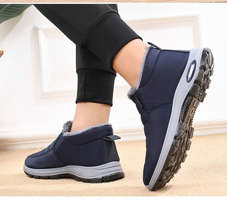 🔥【50% popust】【35-48】Unisex zimski škornji s podlogo iz semiša - topli, udobni in nedrseči, idealni za hladno vreme.