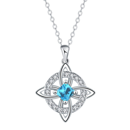 ✨🔮Collar místico de nudo de bruja con piedra de nacimiento 💞 Protege a tus seres queridos