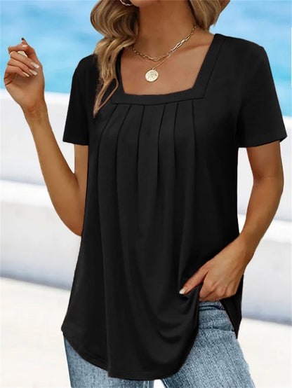 ✨【S-5XL】✨ Nové dámske tričko s krátkym rukávom 2025 👚 Univerzálne k nohaviciam , Mäkké a pohodlné