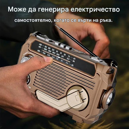 🏕️【Гарантирана автентичност】Многофункционален преносим фенер с AM радио