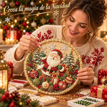 ✨ Kit de corona decorativa para hacer tú mismo, con cuentas y perlas ⚡ · Decoración de pared en 3D · 4 diseños para las distintas estaciones y la Navidad 🌟!