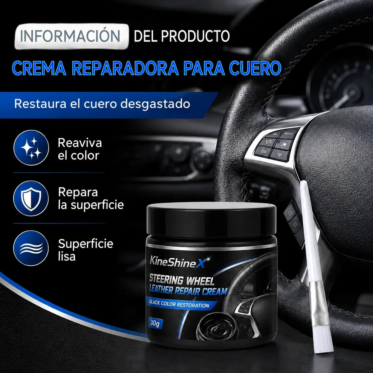 🚗 Ahora con un 30 % de descuento:✨Crema para volantes de cuero: repara, nutre y prolonga la vida útil【Compra uno y llévate otro gratis】