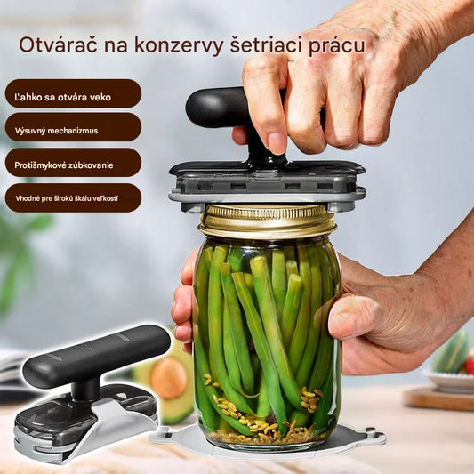 【Kúp 1, získaj 1 zadarmo】11 € za kus, jednoduchý kuchynský otvárač na konzervy vhodný na konzervy všetkých veľkostí.