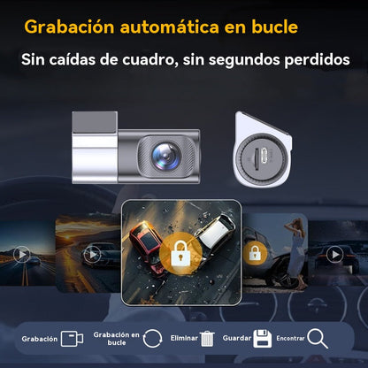 Cámara para salpicadero HD 1080P con Wi-Fi y visión nocturna