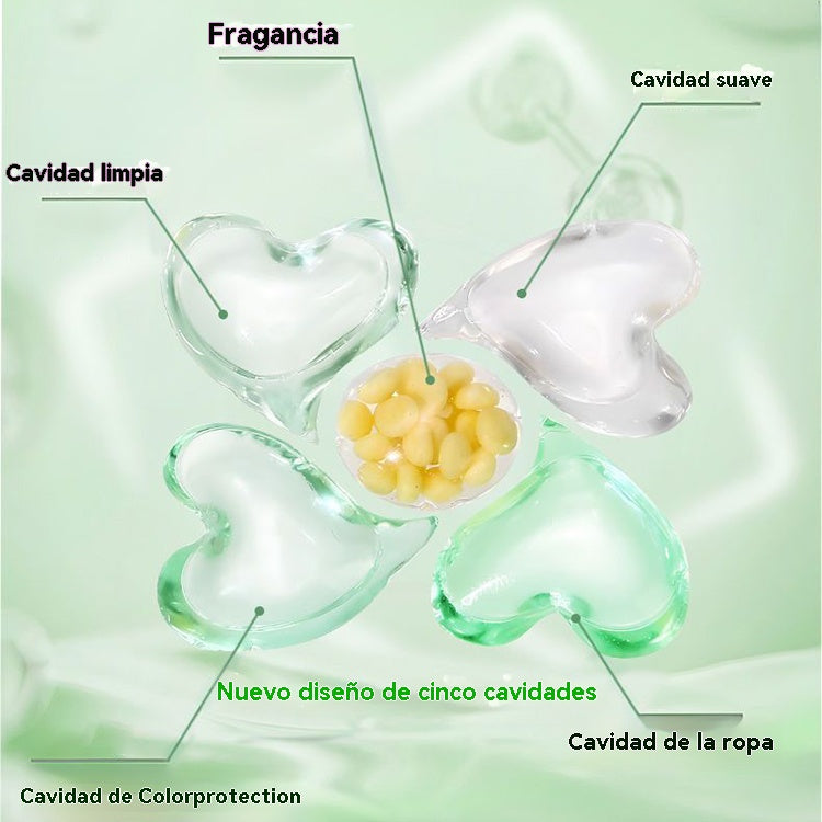 💦【Paquete de 100 cápsulas✨】Cápsulas de detergente para ropa Camellia 5 en 1 con fragancia de larga duración, ¡incluso más fragante que el perfume!