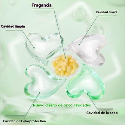 💦【Paquete de 100 cápsulas✨】Cápsulas de detergente para ropa Camellia 5 en 1 con fragancia de larga duración, ¡incluso más fragante que el perfume!