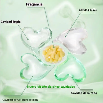 💦【Paquete de 100 cápsulas✨】Cápsulas de detergente para ropa Camellia 5 en 1 con fragancia de larga duración, ¡incluso más fragante que el perfume!