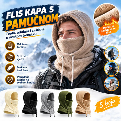 ❄️🧣 Zimska flis termalna balaklava | Debela vjetrootporna balaklava za skijanje, biciklizam, motociklizam i aktivnosti na otvorenom 🏍️🚴‍♂️