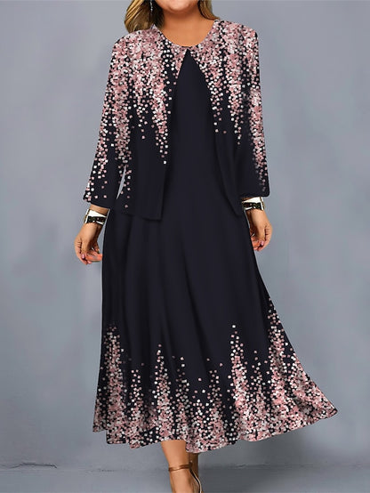 👗🎀[S-3XL] 2025 nova cvjetna haljina kratka jakna modno ležerno odijelo