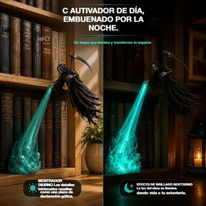 🎃🔥 Luz LED decorativa de ángel 3D | Decoración de estantería iluminada de fantasía
