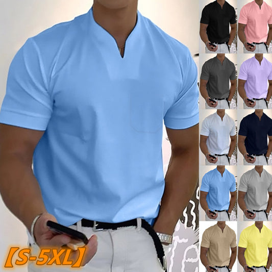 👚😊【S-5XL】 2025 letná pánska bavlnená strečová košeľa s krátkym rukávom, mäkké, pohodlné a priedušné