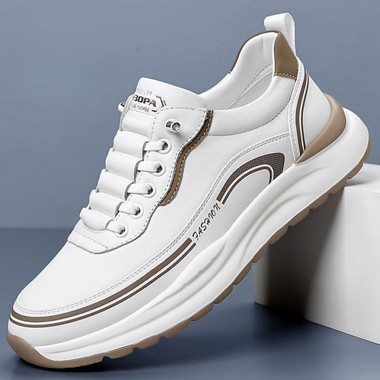 [39-45] Zapatillas de piel impermeables y antimanchas con suelas suaves y cómodas de llevar.