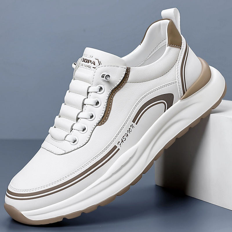 [39-45] Zapatillas de piel impermeables y antimanchas con suelas suaves y cómodas de llevar.