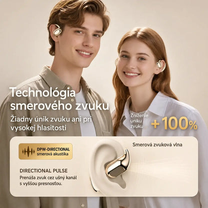 🔋Bezdrôtové Bluetooth slúchadlá bez vstavaného ucha, s háčikom za uši a kostným vedením🎙️🎧