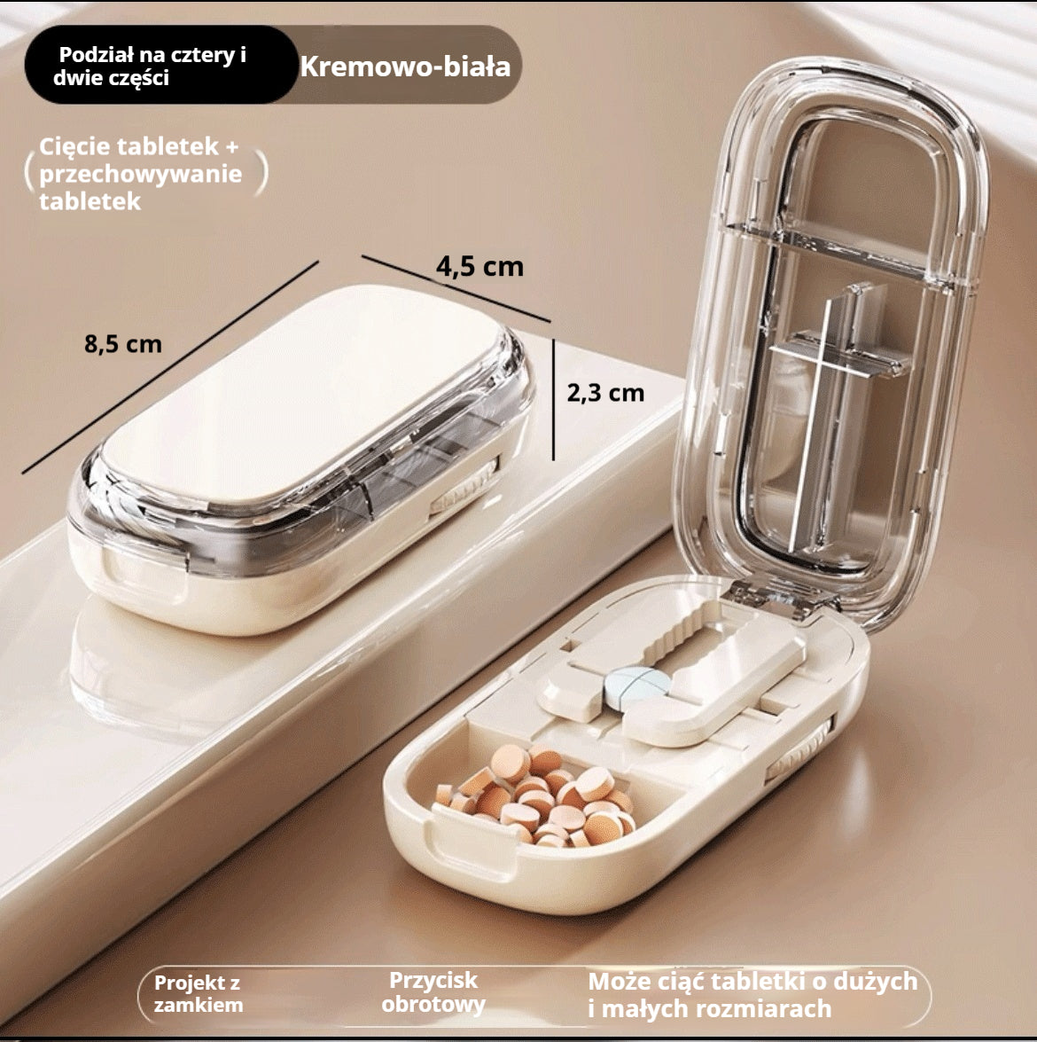 💊【Kup 1 i otrzymaj 1 gratis】🧰Wielofunkcyjny przenośny pojemnik na tabletki, hermetycznie zamknięty i odporny na wilgoć