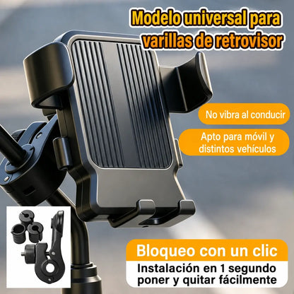 🚴 Soporte para móvil de bicicleta y moto con agarre firme
