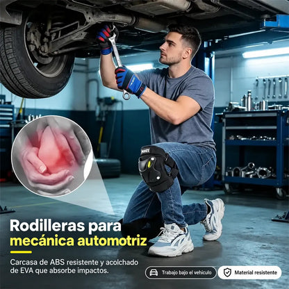 Rodilleras protectoras fluorescentes aptas para todas las estaciones, 🚴‍♂️🛠️ ideales para ciclismo y trabajos de mantenimiento.