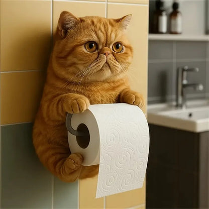 🐱 Adorable portarrollos de papel higiénico con diseño de gato