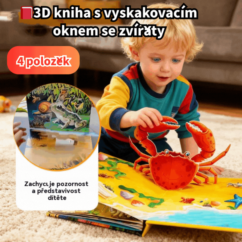 【kúpte si jeden, jeden dostanete zadarmo】2-dielna 🎁🎁 3D kniha so zvieratkami