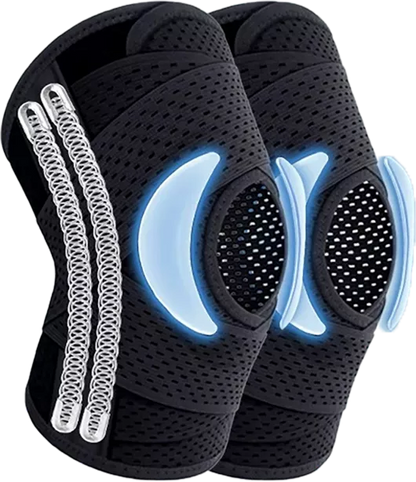 [Kupte 1 a získejte 1 zdarma]Dvojité pružinové chrániče kolen, vhodné pro běh, cyklistiku, hraní míče a další sporty