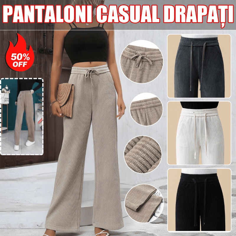 🔥【M-3XL】【40-110KG】👖Nové dámské elastické volné kalhoty