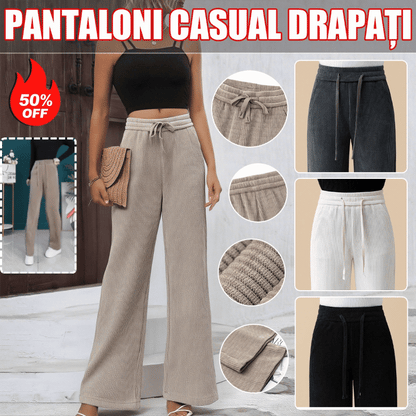 🔥【M-3XL】【40-110KG】👖Nové dámské elastické volné kalhoty