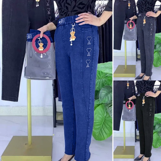 【🏆️Najpredávanejší produkt】😍M-5XL】Dámske strečové pohodlné džínsy 3738423