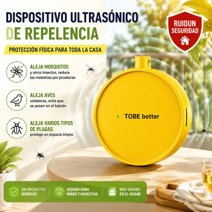🔥【Compra uno y llévate otro gratis】🐦 Repelente de pájaros ultrasónico portátil | Ahuyentador automático para palomas, ideal para balcones, jardines y exteriores