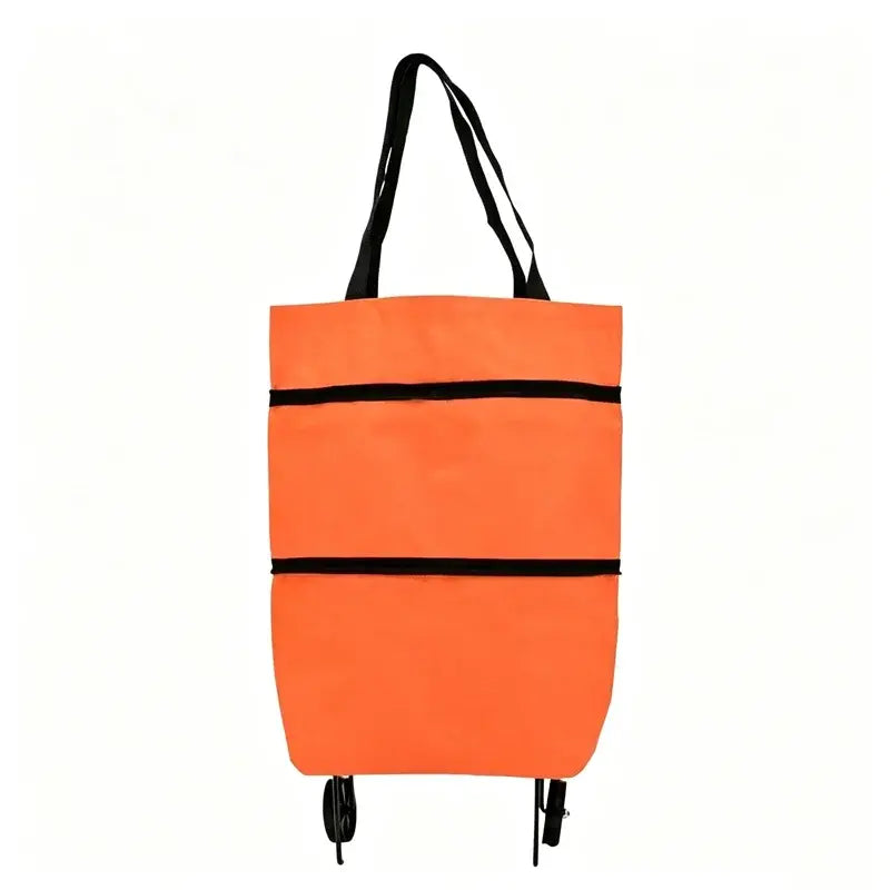 🛒 Carrito de Compras Plegable 2 en 1 – Bolsa con Ruedas y Asa Ajustable, Ligero y Portátil para Llevar al Hombro 🎒