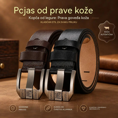 ✨👔Kvalitetan muški vintage remen od jednoslojne goveđe kože – čvrst i izdržljiv👍