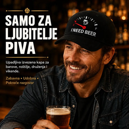🔥 Posljednji dan za popust od 50 % – 🍺 Šilterica s vezom „I NEED BEER” – Uniseks prigodna šilterica 🧢