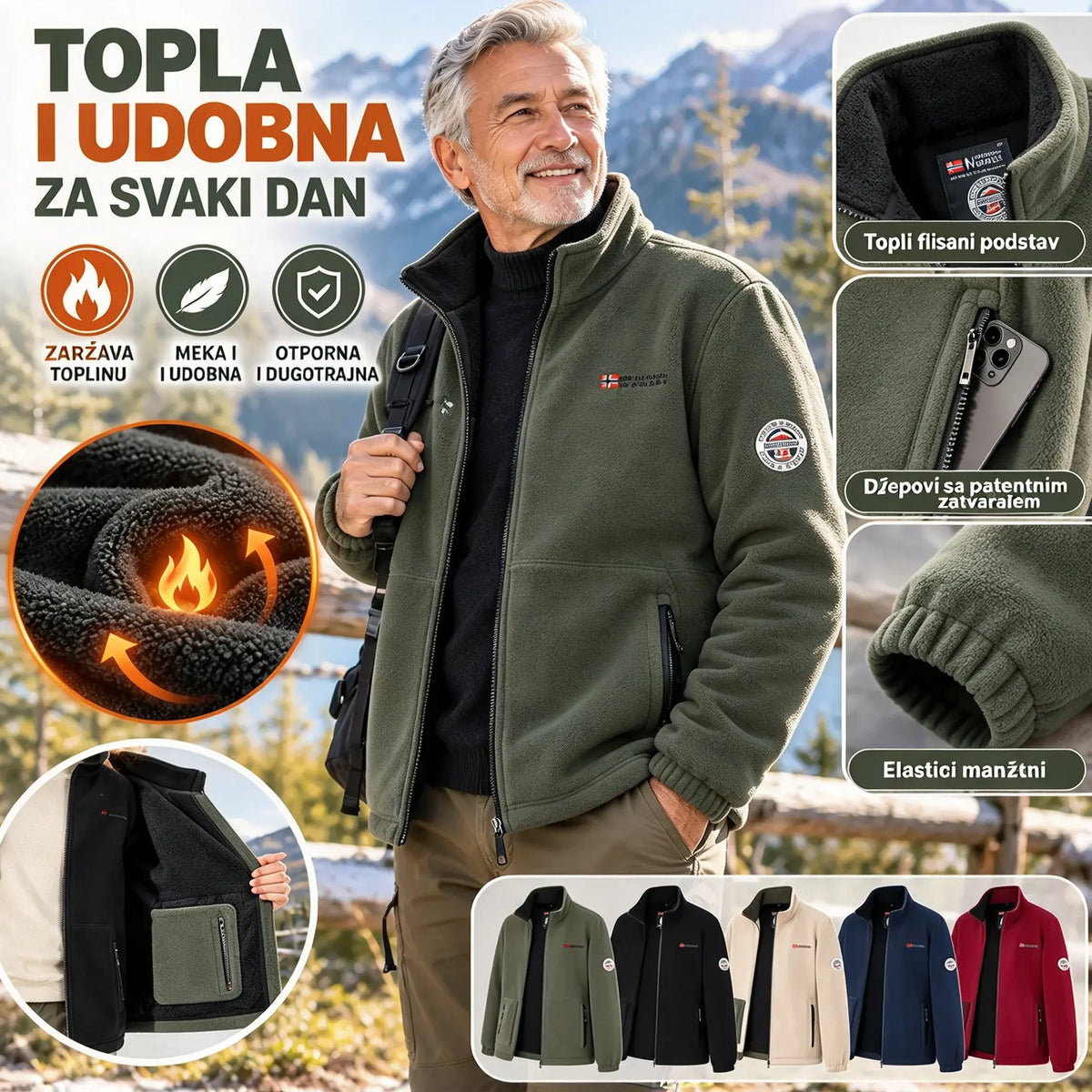 ✨【S-3XL】Muška topla jesensko/zimska jakna širokog kroja (dostupna i u većim veličinama) — Besplatna dostava.