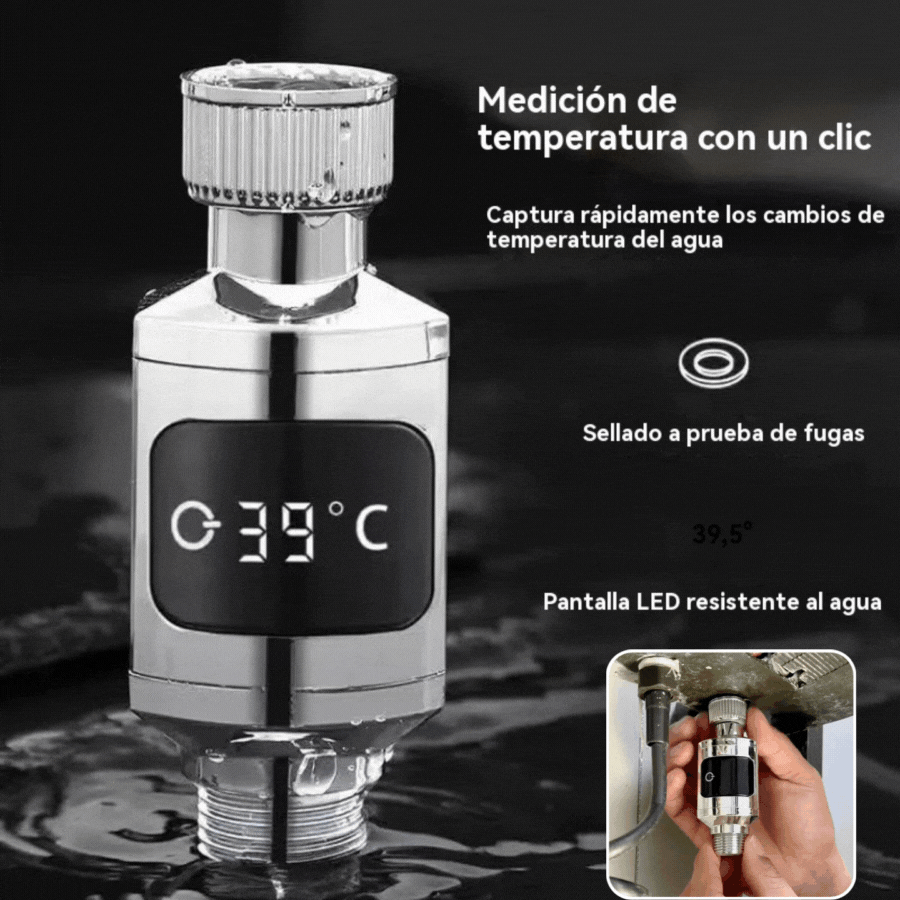 🔥¡Compra 1 y llévate 1 gratis! 🔥🚿Termómetro de ducha impermeable con pantalla LED (Celsius)🌡️