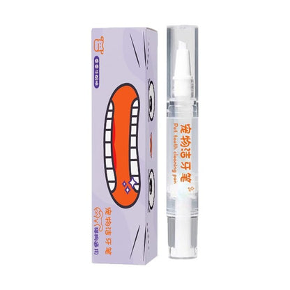 🐱🐶🦷Compra 2, llévate 2 gratis🔥Bolígrafo limpiador para mascotas, cepillo de dientes y pasta de dientes en uno; para limpiar el hocico de perros y gatos, eliminar el sarro, eliminar el mal aliento y limpiar los dientes.