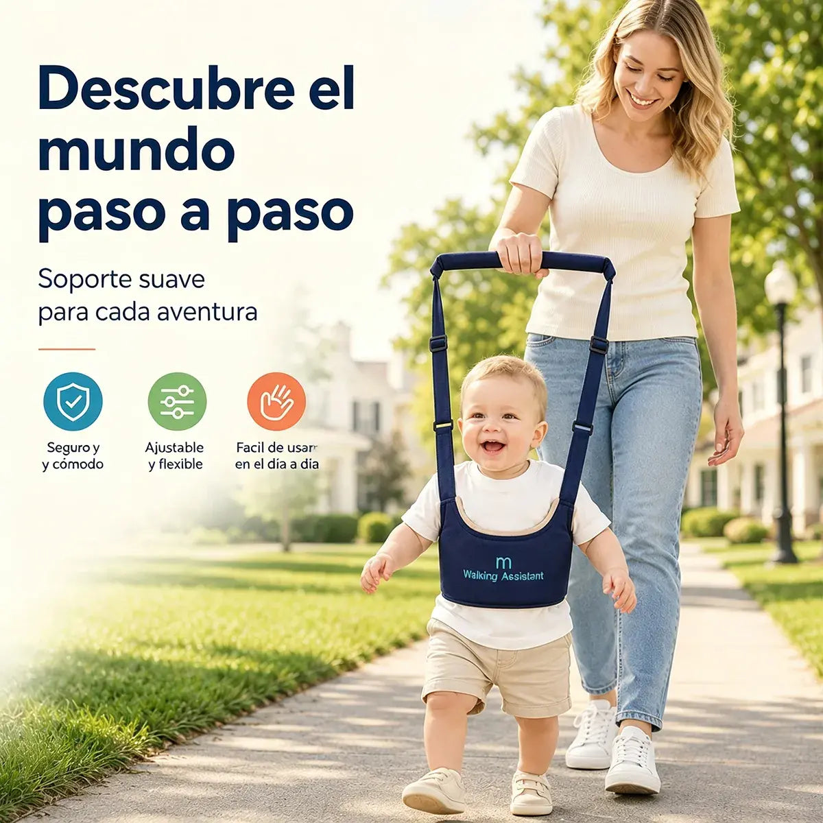 👶🍼 Arnés de Aprendizaje para Caminar | Correa 2 en 1 para Bebés, Cómoda, Transpirable y Anticaídas