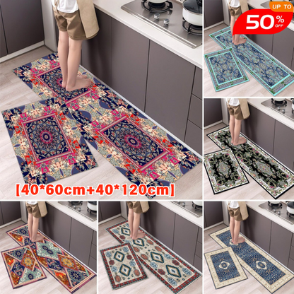 💥49% de descuento 【2 piezas】🌺Alfombra de cocina antideslizante absorbente alfombra de cocina larga【40*60cm+40*120cm】