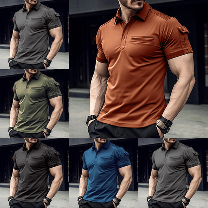 🚀 -50%【S-3XL】Polo Casual Estilo Muscle con Bolsillo - Nueva Colección Verano 2026 ☀️🔥